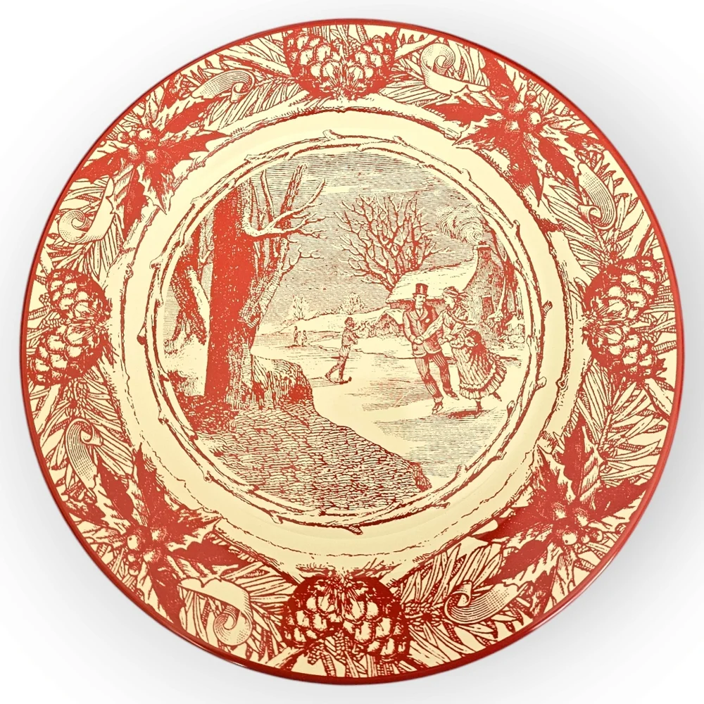 Vintage New Restoration Hardware Holiday Tin Plates in Collectible Tin 2005